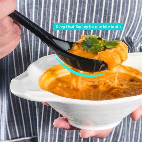 Buy Artena 6.75-inch Asian Soup Spoon Set of 6, Ultra-fine Porcelain ...