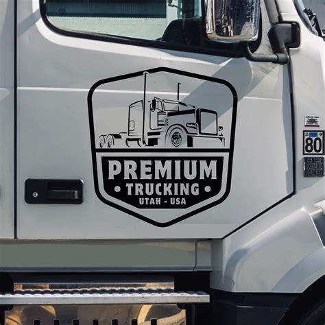 Fully Customizable Trucking Decal / Your Company Name or Logo Vinyl ...
