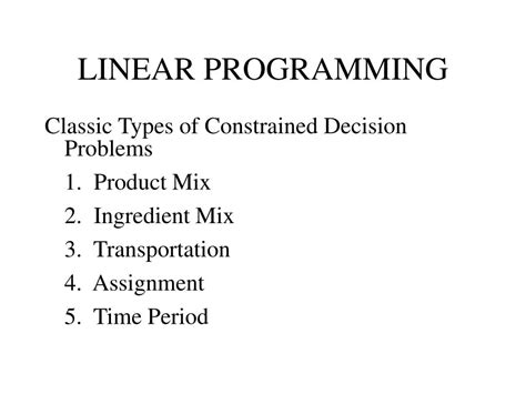 Linear Programming Tips and Tricks 的图像结果