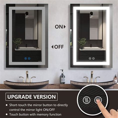 Buy 28 x 36 Inch Smart LED Bathroom Mirror with Lights Concentration in ...
