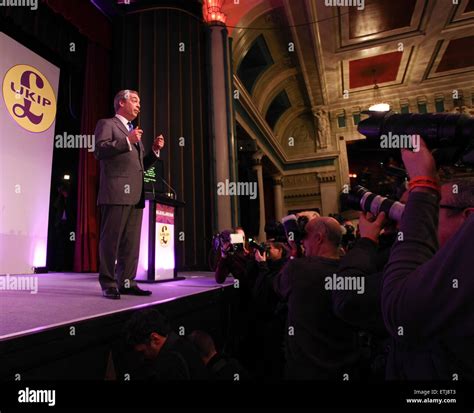 Nigel Farage MEP, leader of UKIP, addresses delegates at the UKIP Spring Conference at the ...