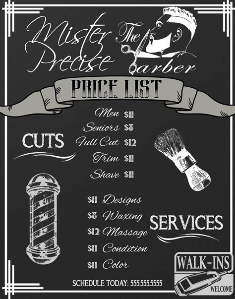 Barber Menu Template