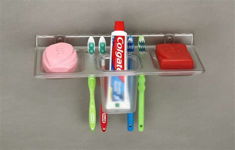 HAPPI ABS Unbreakable 4 in 1 Soap Dish Stand Tooth Brush/Toothpaste ...