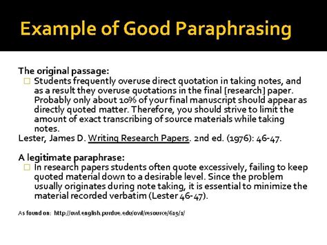 Image result for Example of Paraphrasing an Article