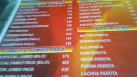 Menu at MS Biryani Corner, Secunderabad, CHV8+27H