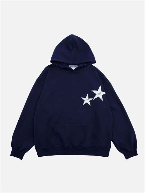 Aelfric Eden Star Print Color Contrast Hoodie | Contrast hoodie, Star ...
