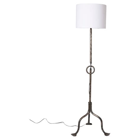 Belle Epoque Wrought Iron Rose Vine Floor Lamp For Sale at 1stDibs