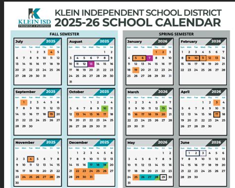 Klein ISD Announces 2025-2026 Calendar - The Bearchat