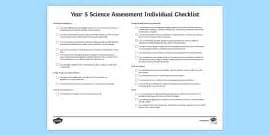 2014 National Curriculum Year 2 Science Assessment Individual Checklist