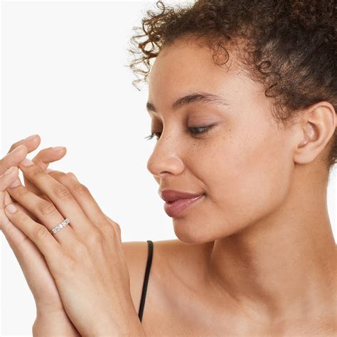 Seven Stone Anniversary Ring With 1 CTW Oval Cut Lab-Grown Diamonds In ...