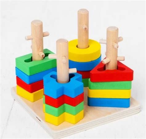 Wooden Four Column Shape Sorter - EKT2161 – Extrokids
