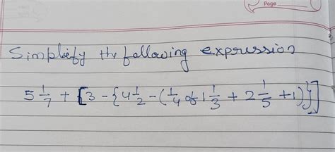 Simplify the following expression - Brainly.in