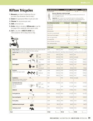 Rifton Tricycle Order Form - Fill Online, Printable, Fillable, Blank ...