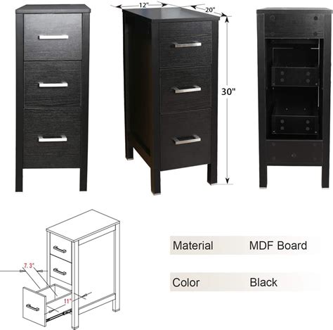 Buy eclife 48 Black Bathroom Vanity W/Small Side Cabinet Combo Modern ...
