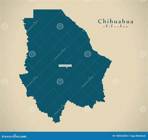 Chihuahua Mexico City Map In Retro Style In Golden Color. Outline Map ...