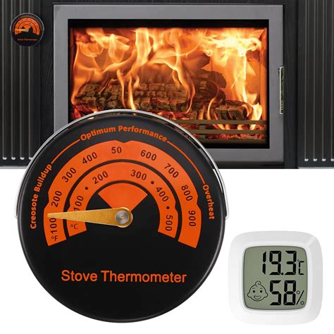 Buy Magnetic Stove Thermometer Digital Hygrometer Indoor Thermometer ...