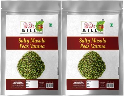 90's MILL Organic DIET Bhuna Hara Matar Green Salty Masala Peas Vatana ...
