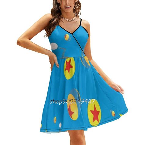 2025 Balls And Lamps! Square Neck Dress Sweet Summer Dress Women ...