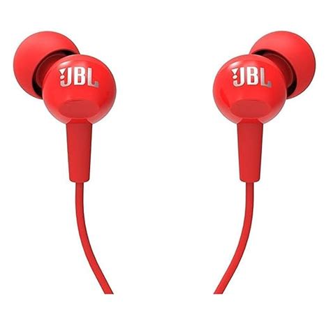 JBL C100SI Wired In Ear Headphones with Mic, JBL Pure Bass Sound, One ...