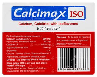 Calcimax Iso 500 Mg/0.25 Mcg/100 MG | Order Calcimax Iso 500 Mg/0.25 ...