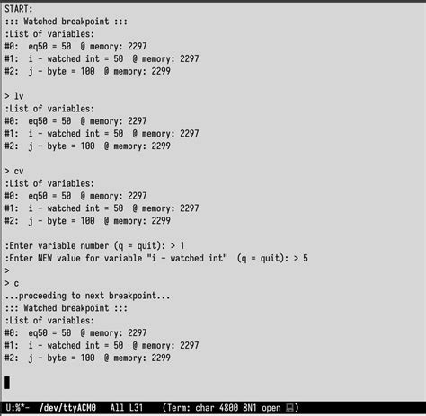 Debugger Arduino 的图像结果