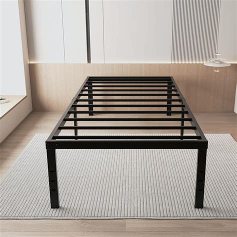 Chezisam 14 "High Sturdy Steel Structure Bed Frame Twin XL Heavy Duty ...