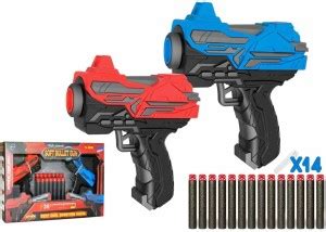 Khilona House Bullet Blaster Manual Toy Gun Dual Gun Set with 14 Safe ...
