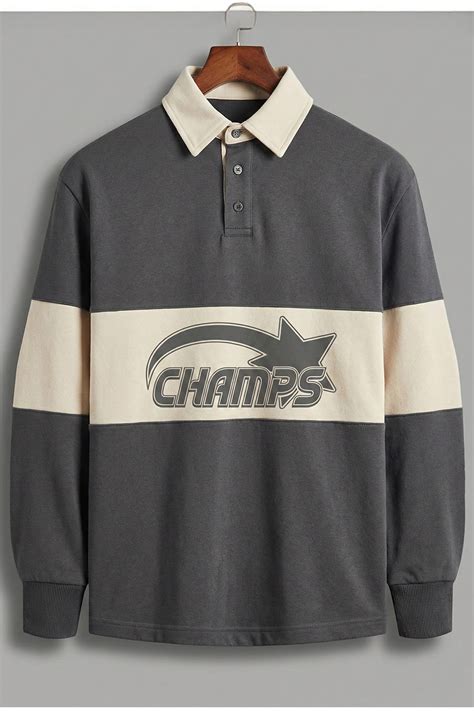 Champs Beige Oversized Full Sleeve Exclusive Polo T-shirt – Veirdo