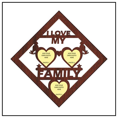 Next Print Customised I Love My Family Wall Frame.