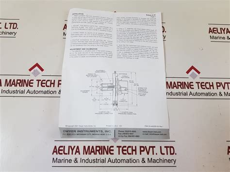 Dwyer 1638-1 Differential Pressure Switch – Aeliya Marine Tech