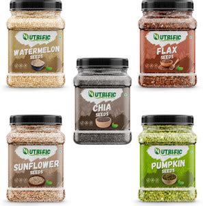Nutrific Seeds Combo Pack | Raw Edible Seeds | Seeds Combo (100gm Each ...