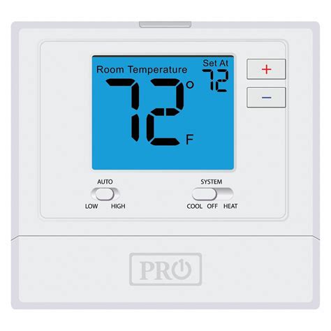PRO1 IAQ, Heat and Cool, Manual, Low Voltage Non-Programmable ...