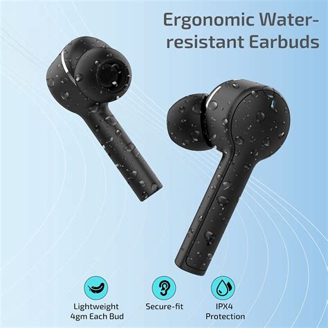 pTron Bassbuds Lite V2 Bluetooth 5.1 Wireless Headphone, IPX4 Water Re ...