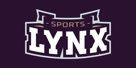 Bold sports font for lynx mascot logo text style Vector Image