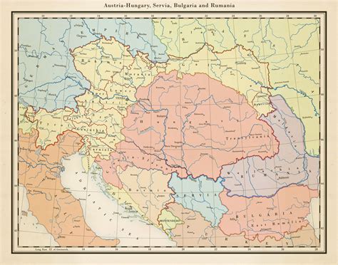 Austria-Hungary, early 1900s | Map, Europe map, Historical maps