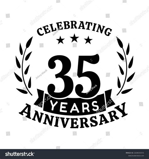35th Anniversary Celebration Design Template 35 Stock Vector (Royalty ...