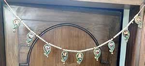 Puravedic Metal Ethnic Bandarwal Door Toran for Pooja Mandir/Home Decor ...