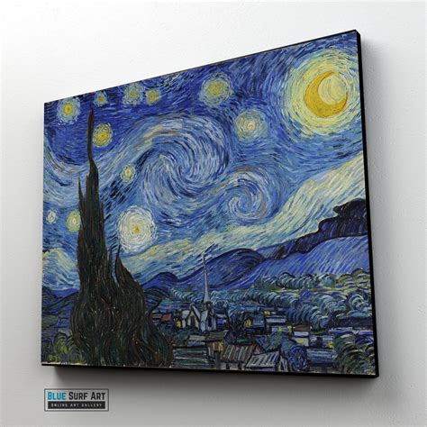 Hand-painted Van Gogh Starry Night Oil Painting Reproduction - Etsy