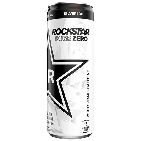 Rockstar, Pure Zero, Silver Ice, Sugar Free Energy Drink - SmartLabel™
