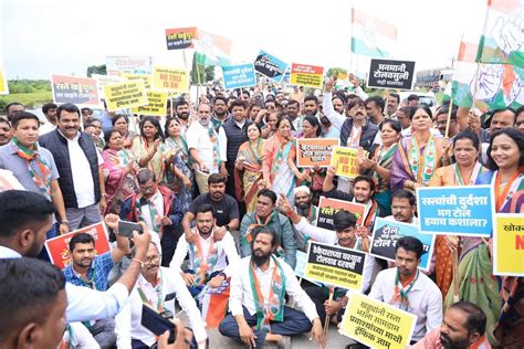 Congress Protests At Pune-Kolhapur Highway Toll Booths Over Poor Road ...
