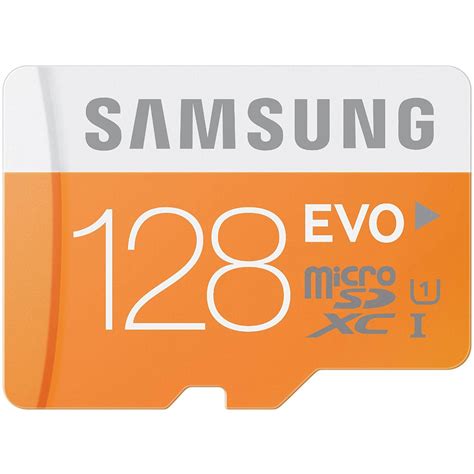 Samsung 128GB up to 48MB/s EVO Class 10 Micro SDXC Card with Adapter ...