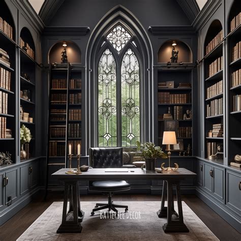 Victorian Gothic Floor to Ceiling Bookshelves | Home library design ...