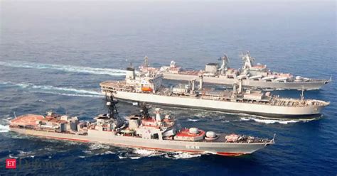 Indian Navy: Indian Navy holds a two-day naval drill with Russia in Bay ...