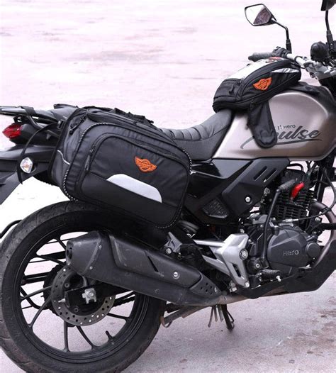 Combo 3: Mustang 50L Saddle Bag plus Jaws Mini Magnetic 18L Tank Bag w ...