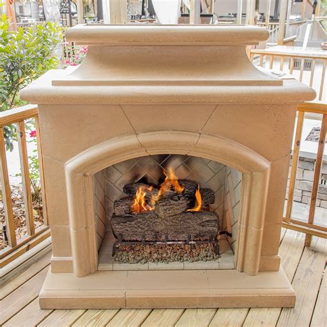 Outdoor Propane Fireplace Wall