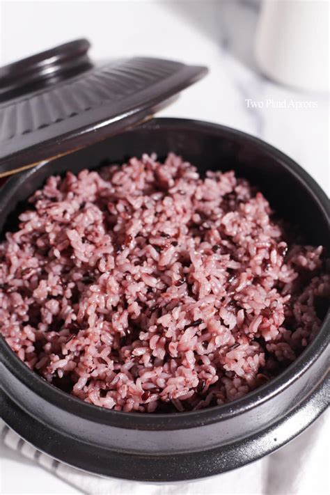 Korean Purple Rice | Two Plaid Aprons