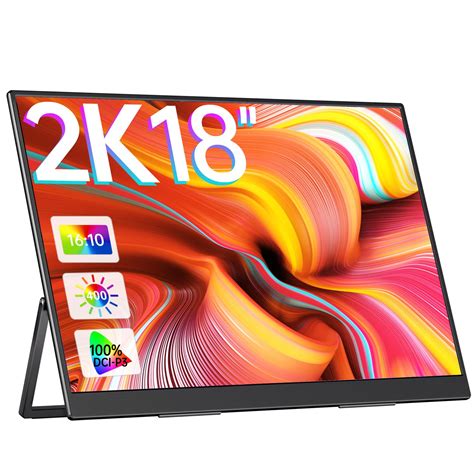 cocopar Portable Monitor 18 inch 2.5K 2560×1600 16:10 60Hz 72% NTSC USB ...