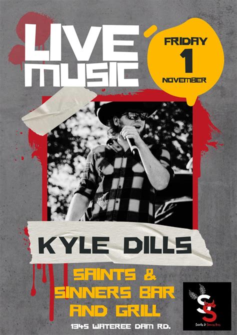 Kyle Dills at Saints & Sinner Bar and Grill, 1345 Wateree Dam Rd ...
