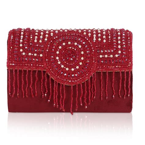 Nicoberry Women'S Party Clutche Wedding Purse Dulhan Bag (Maroon ...