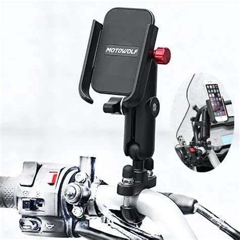 ADOFYS Motorcycle Phone Holder 360°Rotation U-Bolt Base Aluminum Alloy ...